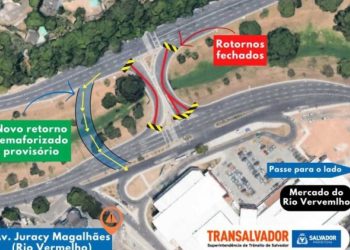 Trânsito: Retorno na Avenida Juracy Magalhães Júnior será bloqueado a partir da noite de quinta 