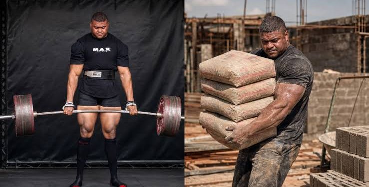Ex-servente de pedreiro que carregava 200 kg em sacos de cimento ergue 420 kg na Islândia