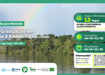 Inscrições abertas: Mestrado em Clima e Ambiente do Inpa recebe inscrições até 09 de novembro